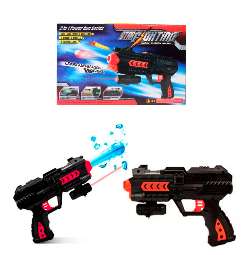 Pistola Lanza Dardos Laser Hidrogel Nerf